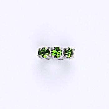 Čištín Korálek 36939772 Stříbrný se swarovski fern green krystal P 1371