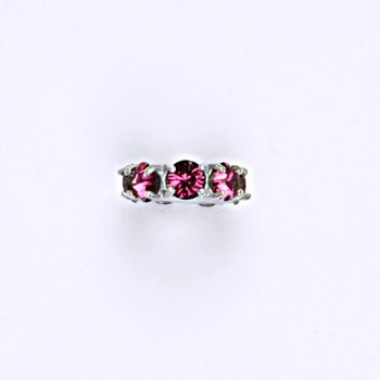 Čištín Korálek 36939784 Stříbrný se swarovski fuchsie krystal P 1371