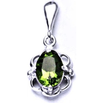 Čištín stříbrný přívěsek,přírodní vltavín P 1140/22