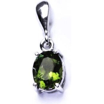 Čištín Stříbrný přívěsek přírodní vltavín P 1245