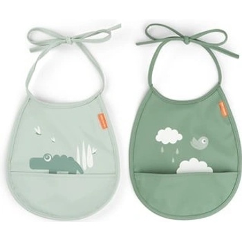 Clouds Done by Deer™ kapesní bryndák Mini Happy 2-pack modrý