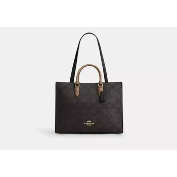 Coach dámská kabelka Maggie Canvas tmavě hnědá