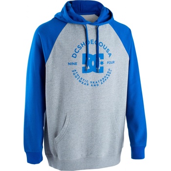 DC SHOES unisex mikina s kapucí Nova Raglan šedo-modrá