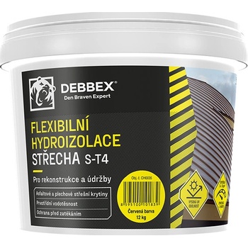DEN BRAVEN Střešní hydroizolační nátěr DenBit S-T4 červený 5kg