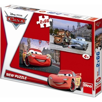 Dino Auta Cars 2 x 66 dílků