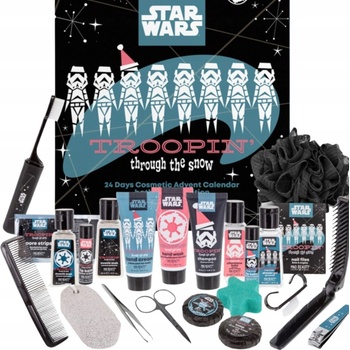 DISNEY STAR WARS KALENDARZ ADWENTOWY 2025 24 KOSMETICKÝCH PRODUKTŮ GALAKTICKÉ VÁNOCE