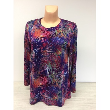 Drahstyl Pulovr fialový vzor SABRA Fialová