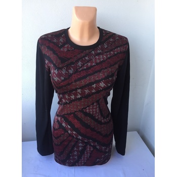 Drahstyl Pulovr KLIPO s černými rukávy Hnědá