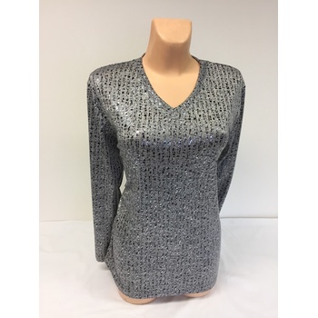 Drahstyl Pulovr se stříbrem CHUTA šedá