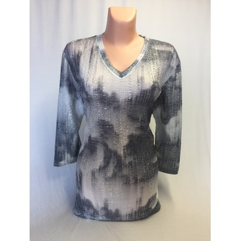 Drahstyl pulovr se stříbrem. šedá