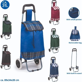 EDCO Nákupní taška na kolečkách červená