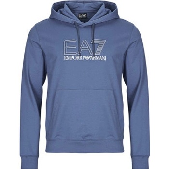Emporio Armani EA7 Mikiny TRAIN VISIBILITY M HOODIE RN COFT Modrá