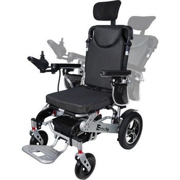 Eroute 8000R Elektrický invalidní vozík skládací s automatickým polohováním opěradla Černá