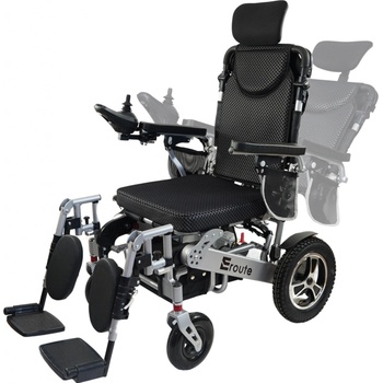 Eroute 8000RN Elektrický invalidní vozík skládací s automatickým polohováním opěradla Černá