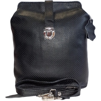 Facebag kožená crossbody s kovovým zapínáním 6017/78-32 černá
