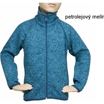 Fantom Dětský celopropínací sportovní svetr petrolejový melír