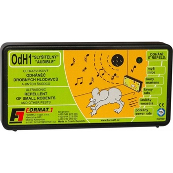 Format1 Plašič kun a myší slyšitelný s bateriemi F1OdH1SB