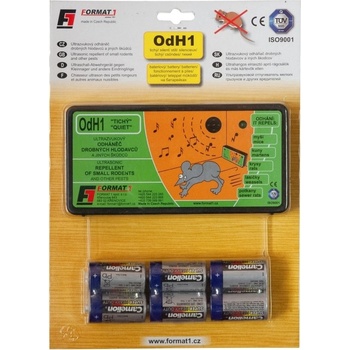 Format1 Plašič kun a myší tichý s bateriemi F1OdH1TB