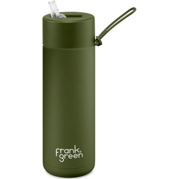 Frank Green Ceramic Straw nerezový khaki 595 ml