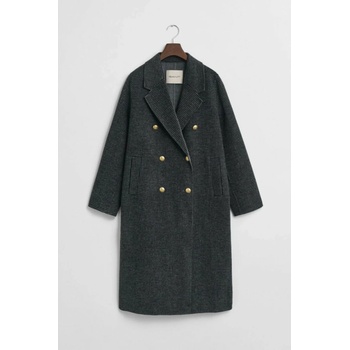 Gant Checked Handstitched Coat Charcoal melange