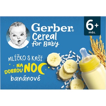 Gerber Cereal mlíčko s kaší na dobrou noc banánové 2 x 200 ml