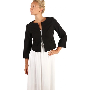Glara sako s tříčtvrtečními rukávy i pro plnoštíhlé černá