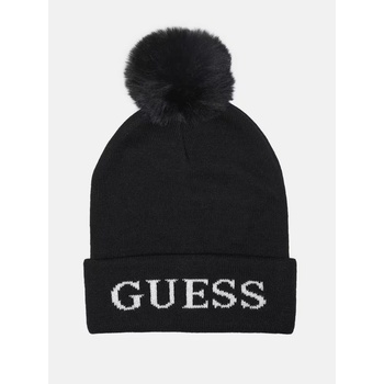 Guess dámská čepice logo Pom černá