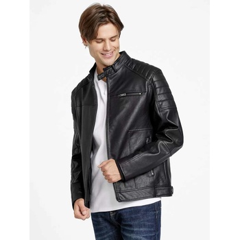 Guess pánská koženková bunda Davino černá