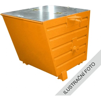 Happy End Výklopný kontejner TRV s víkem oranžová nosnost 2000 kg PLN 8824/OR