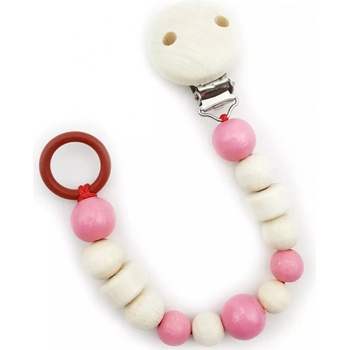 Hess řetízek na dudlík světle růžová