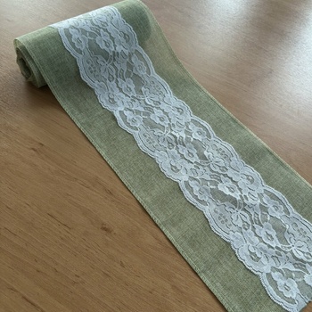 Imitace juty s krajkou