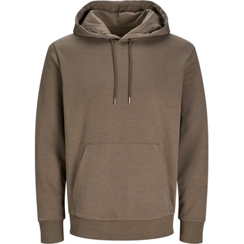 Jack & Jones mikina s kapucí Classic Hood hnědá falcon