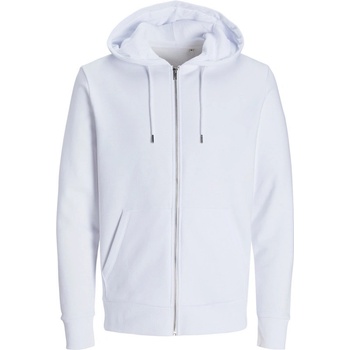 Jack & Jones mikina s kapucí Classic Zip Hood na zip unisex bílá
