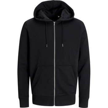 Jack & Jones mikina s kapucí Classic Zip Hood na zip unisex černá