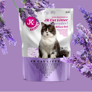 JK ANIMALS Litter Silica gel lavender kočkolit 6,8 kg/16 l