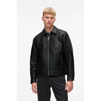 Karl Lagerfeld Jeans Klj Faux Leather Jacket Black