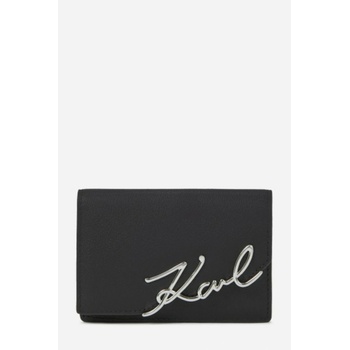 Karl Lagerfeld K/SIGNATURE SMALL WALLET BLACK-NICKEL