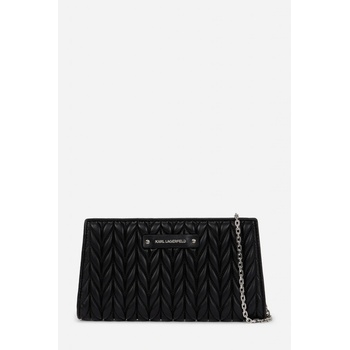 Karl Lagerfeld K/WEAVE CB WALLET BLACK-NICKEL