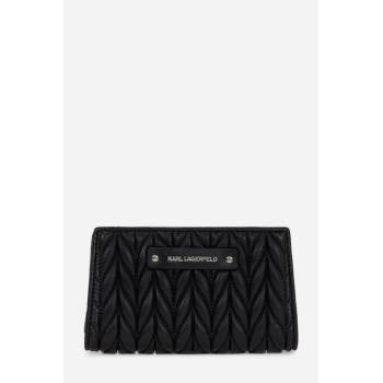 Karl Lagerfeld K/WEAVE MD ZA WALLET BLACK-NICKEL