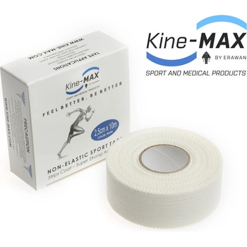 Kine-MAX Sport Tape neelastická tejpovací páska Strips Coat bílá 2,5 cm x 10 m