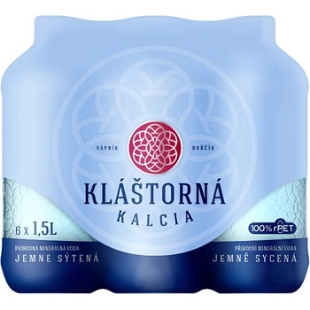 Kláštorná Kalcia Přírodní minerální jemně sycená 6 x 1,5 l