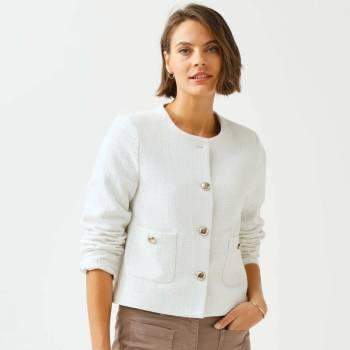 Krátké tvídové sako režná