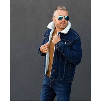 Laid Back bunda pánská 15891 jeans džínová s kožíškem