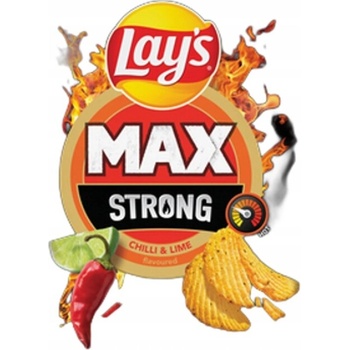 Lay's Strong Smažené bramborové lupínky s příchutí chilli a limetky 250 g