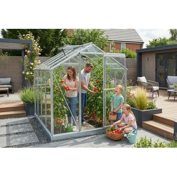 LIMES Hobby skleník H6/4,5 1,97x4,48 m čiré sklo 4 mm LG4728