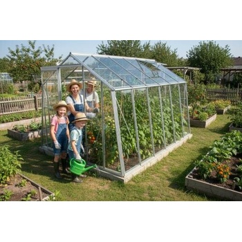 LIMES Hobby skleník H7/4,5 2,47x4,48 m čiré sklo 4 mm LG4740