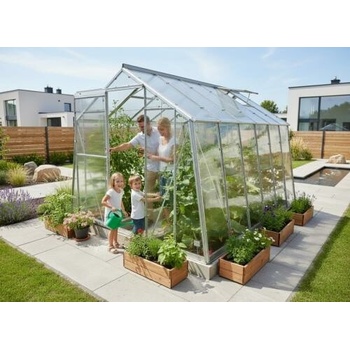 LIMES Hobby skleník H7/4,5 2,47x4,48 m rozptylové sklo 4 mm LG4738