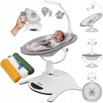 Lionelo dětská houpačka Bella šedá Concrete