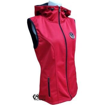 LITEX Vesta dámská s kapucí červená