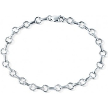 Luxur Moderní náramek Claudia z bílého zlata 6890052-0-19-0